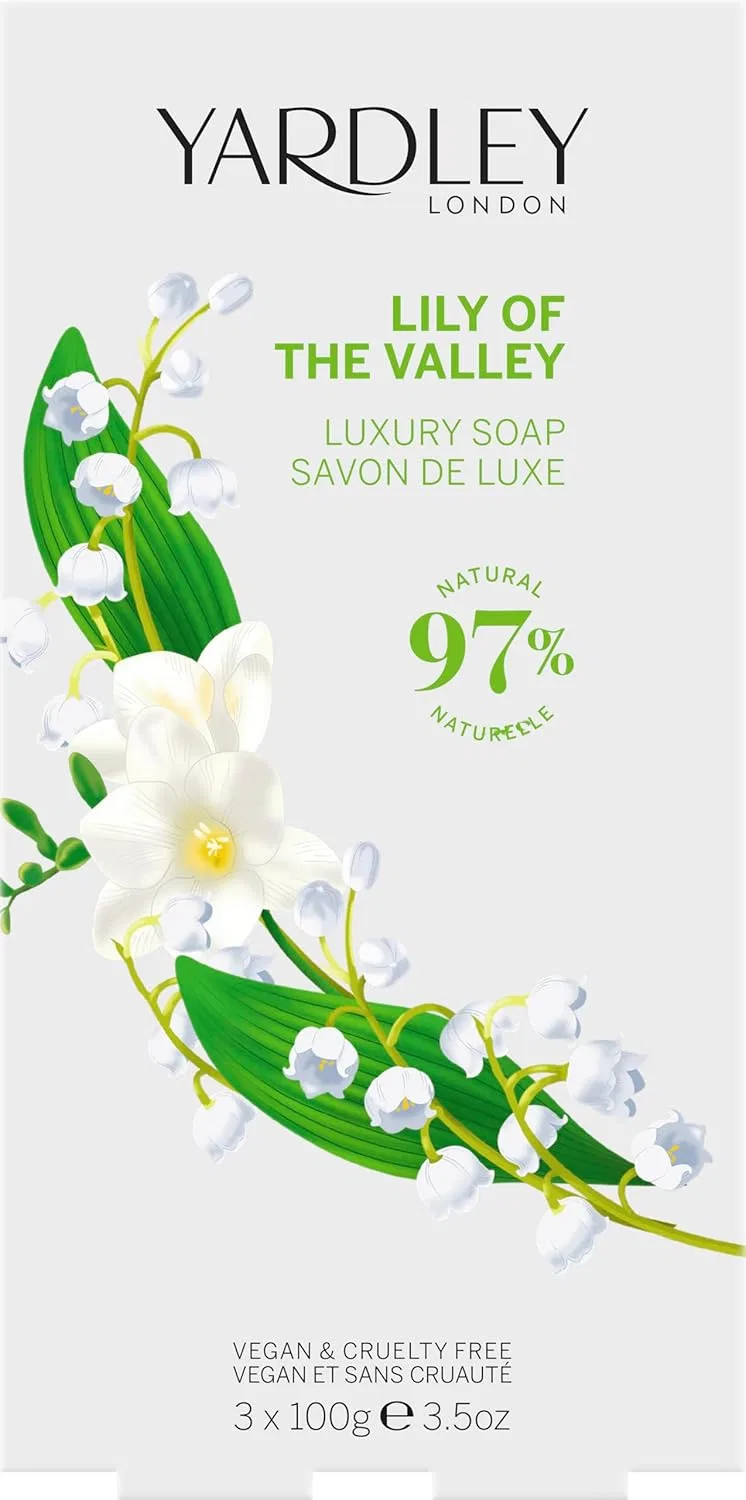 Набор роскошного мыла Lily of the Valley от Yardley London 3 x 100 г Yardley London, Lily Of The Valley — фото 2