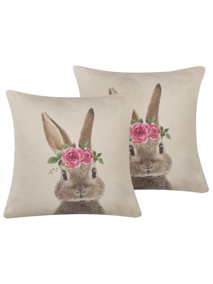 

Декоративная подушка Beliani 2er Set Deko TULIPA, цвет grau/beige/braun