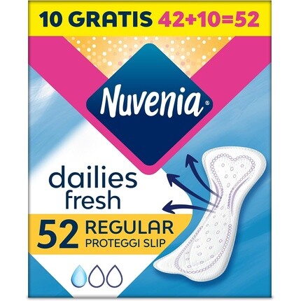 

Анатомические ежедневные прокладки Nuvenia CurveFit Always in Place Moves with You, упаковка 42+10 шт.
