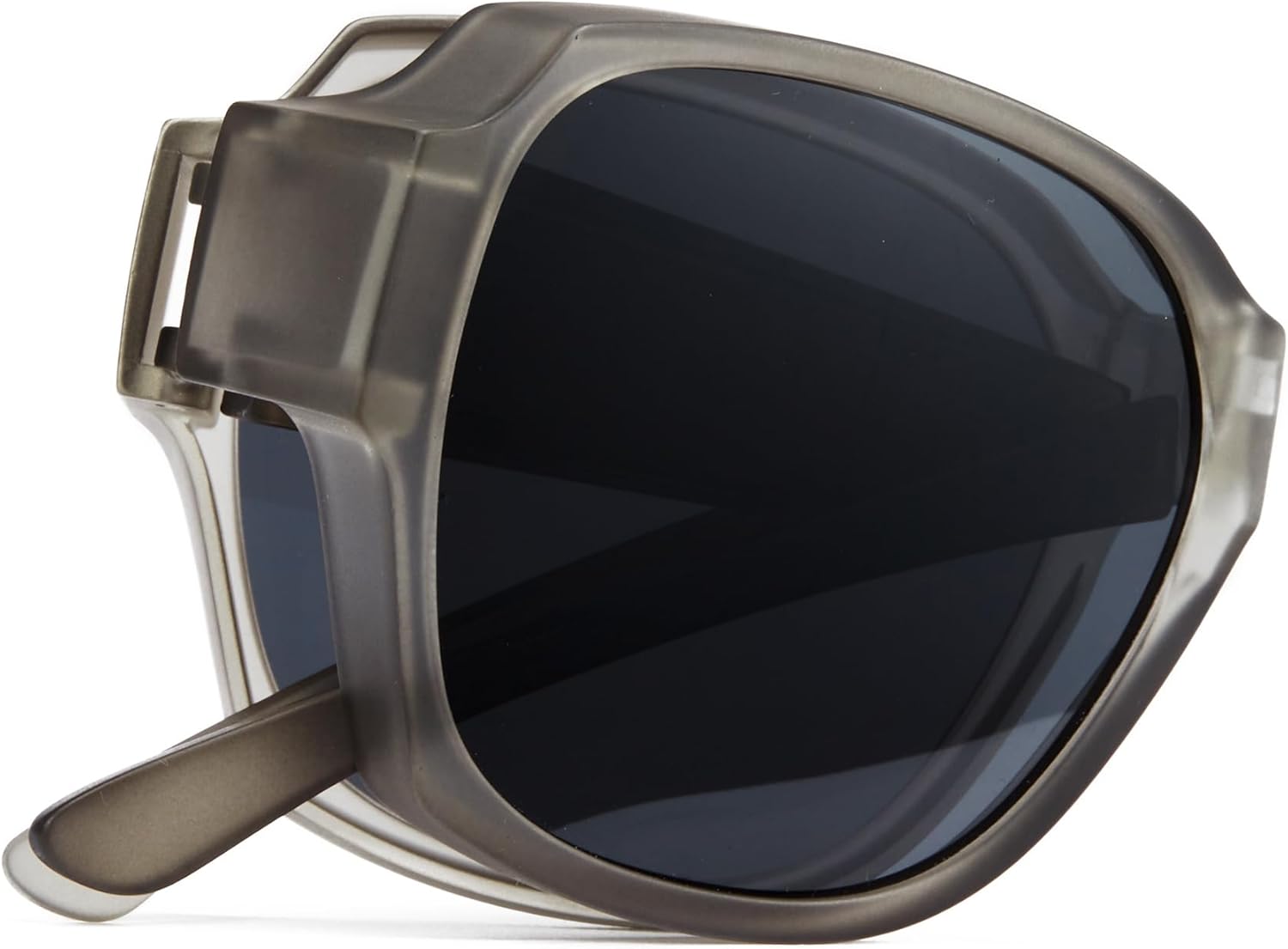 

Поляризованные солнцезащитные очки Cyxus 2 в 1, складные и надеваемые поверх обычных, для женщин и мужчин, квадратная форма, защита от УФ-излучения UV400, для вождения, P1128, Sandy Grey/ Dark Grey-p1127