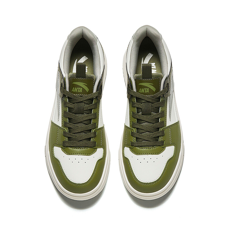 Кроссовки ANTA Street Naughty Skateboarding Shoes Men Low-top Ivory White / Spiral Green / Charcoal Green, слоновая кость/зеленый — фото 3