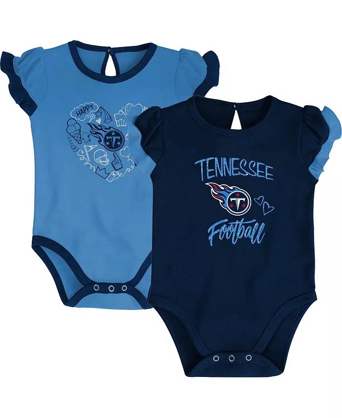 

Комплект из двух частей боди Tennessee Titans Too Much Love для новорожденных и младенцев, мальчиков и девочек, темно-синий, светло-голубой Outerstuff