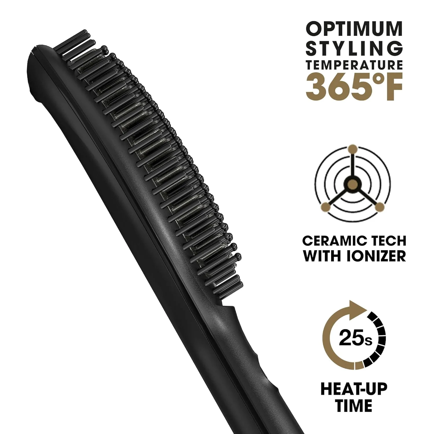 ghd Glide Hot Air Hair Brush Essentials Duo ― Glide Professional Smoothing Blow Dryer (Black) + Dramatic Ending Smooth & Finish Serum (30 мл), Black + Smooth & Finish Serum — фото 3