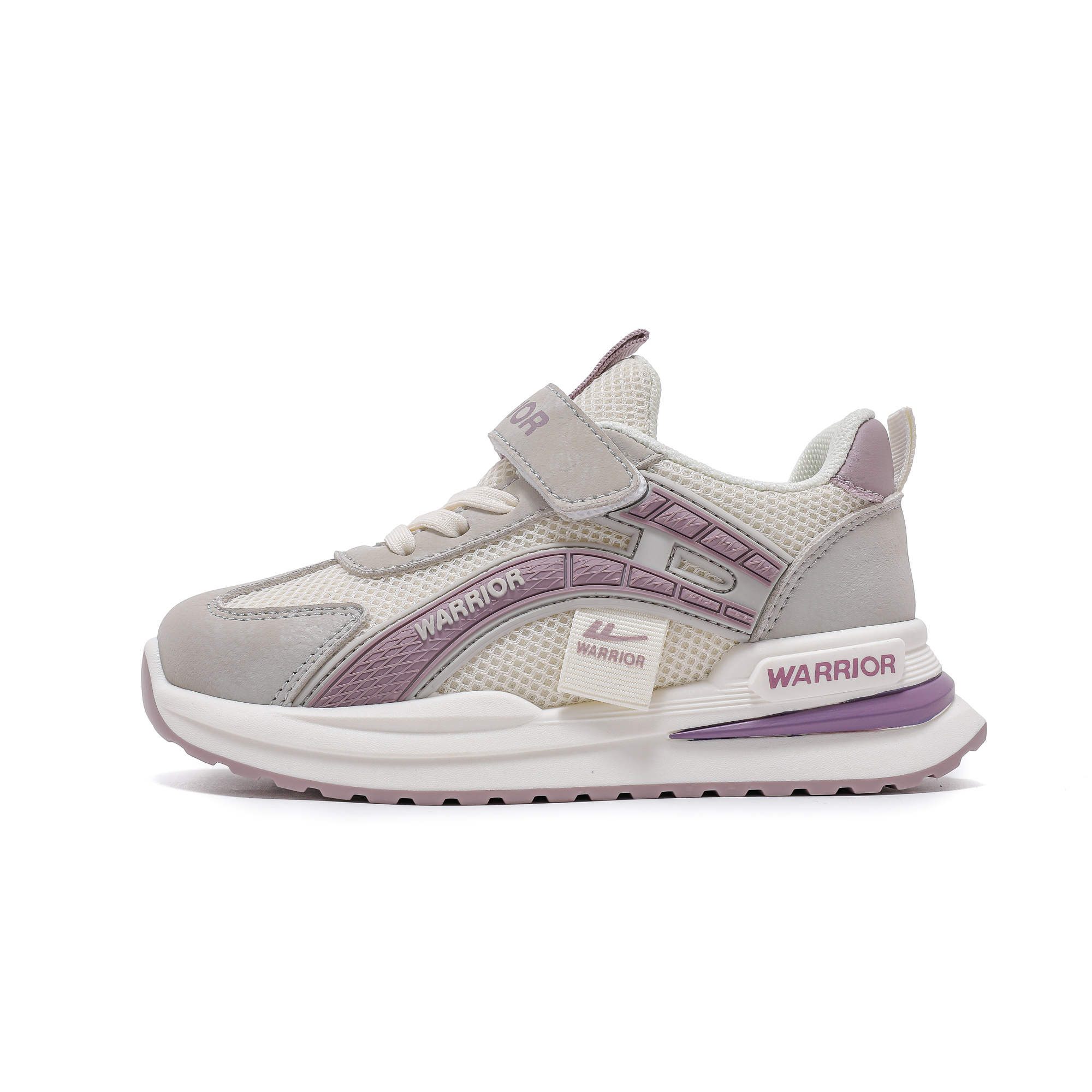 

Дышащие, легкие, амортизирующие, нескользящие, износостойкие, низкие детские кроссовки для бега WARRIOR, синий/бежевый/оранжевый