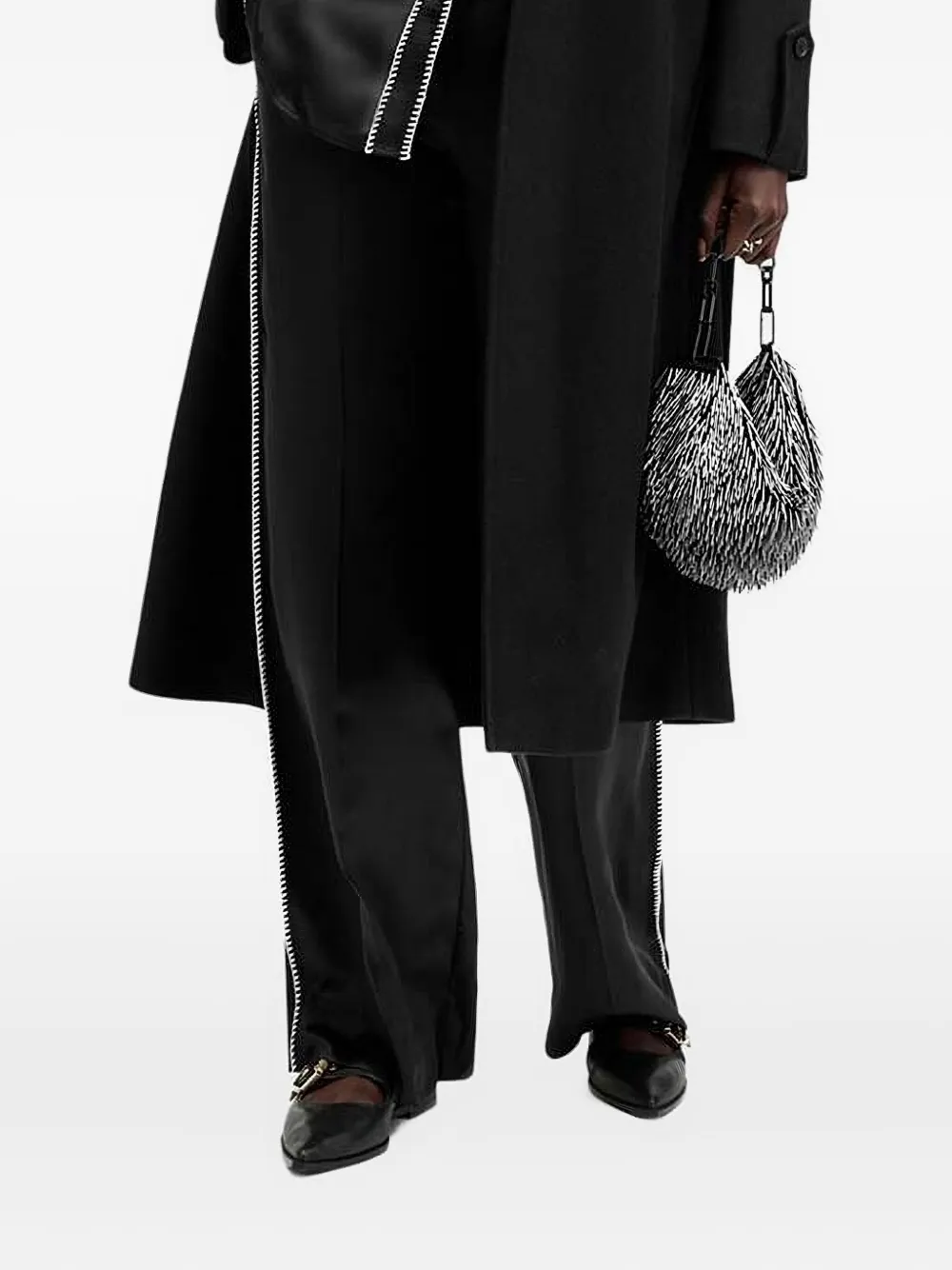 

Брюки с декоративной строчкой Allsaints, черный