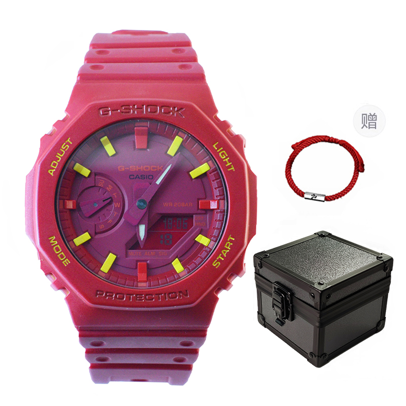 

Мужские часы CASIO Liquid Crystal/Analog Dual Display Series Red
