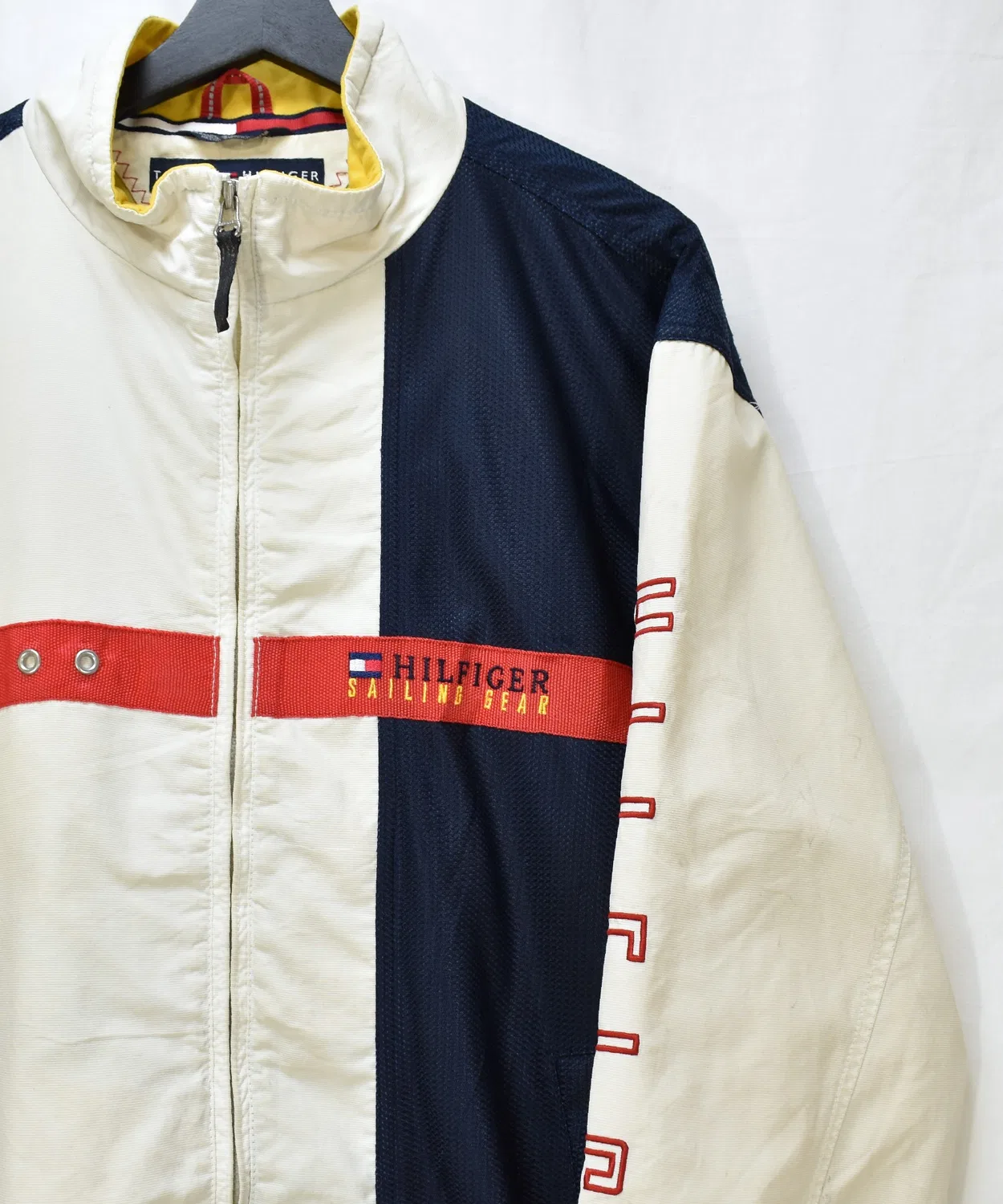 Винтажная куртка Tommy Hilfiger Sailing Gear флисовая белая — фото 4