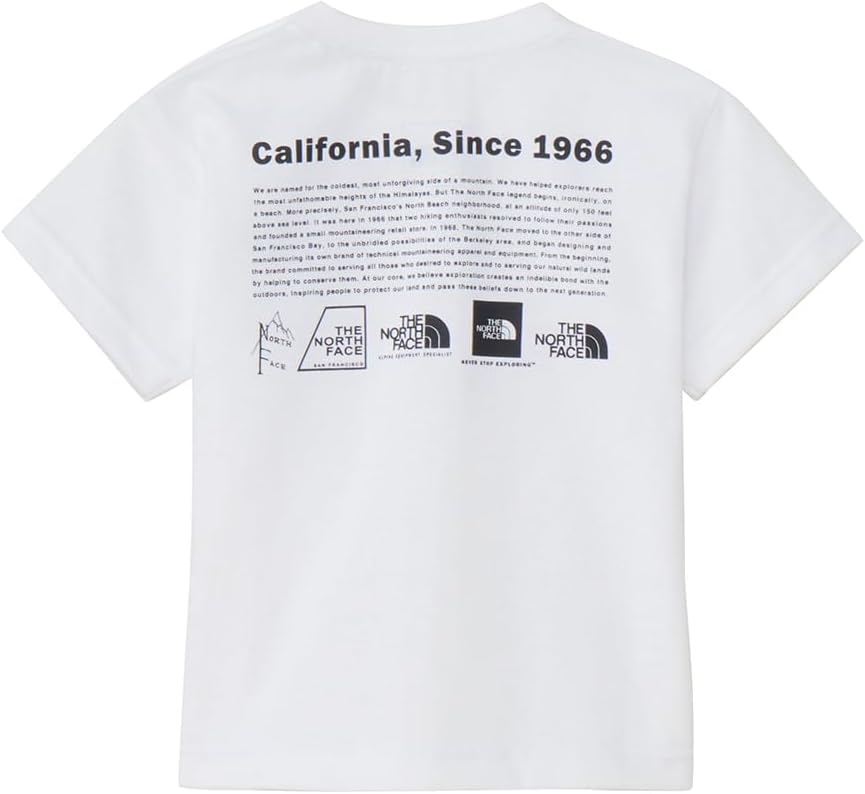 

Детская футболка с коротким рукавом THE NORTH FACE (The North Face), сшитая по индивидуальному заказу, с историческим логотипом, унисекс, белый