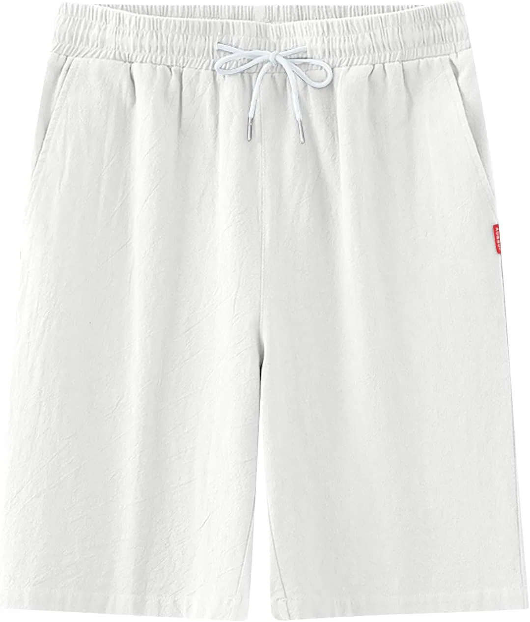 Шорты мужские летние, Elastic Waist Drawstring, с карманами, белый