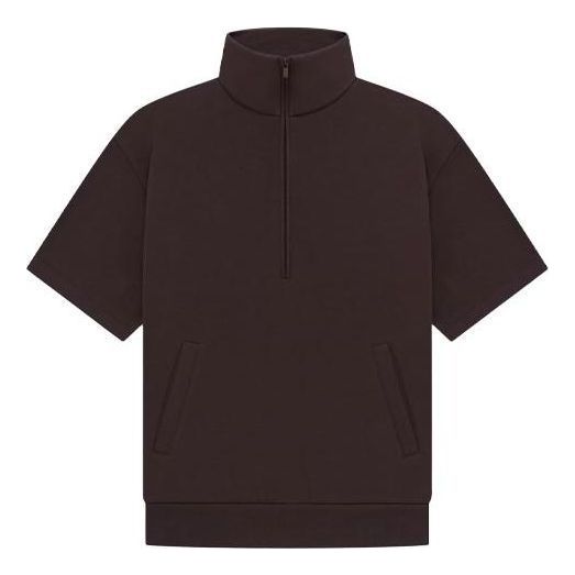 

Футболка Fear of God Essentials Seal 3/4 Half Zip Sweatshirt 'Dark Brown', коричневый