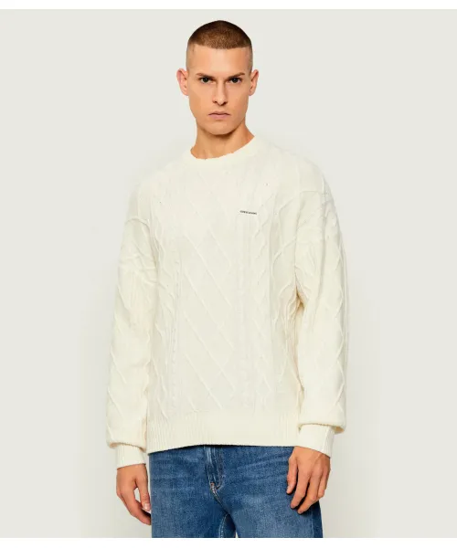 

Свитер Relaxed fit Guess Jeans, бежевый