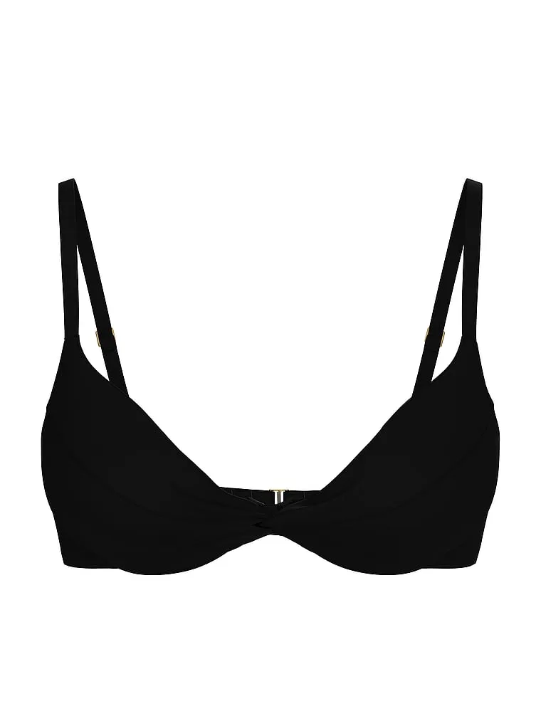 Верхняя часть бикини Essential Twist, эффект пуш-ап Victoria'S Secret Swim, черный — фото 3
