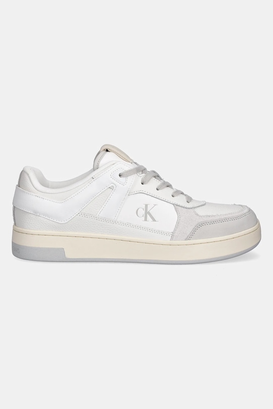 Кроссовки Basket Cup низкие на шнурках из комбинированной кожи Calvin Klein Jeans, белый — фото 2