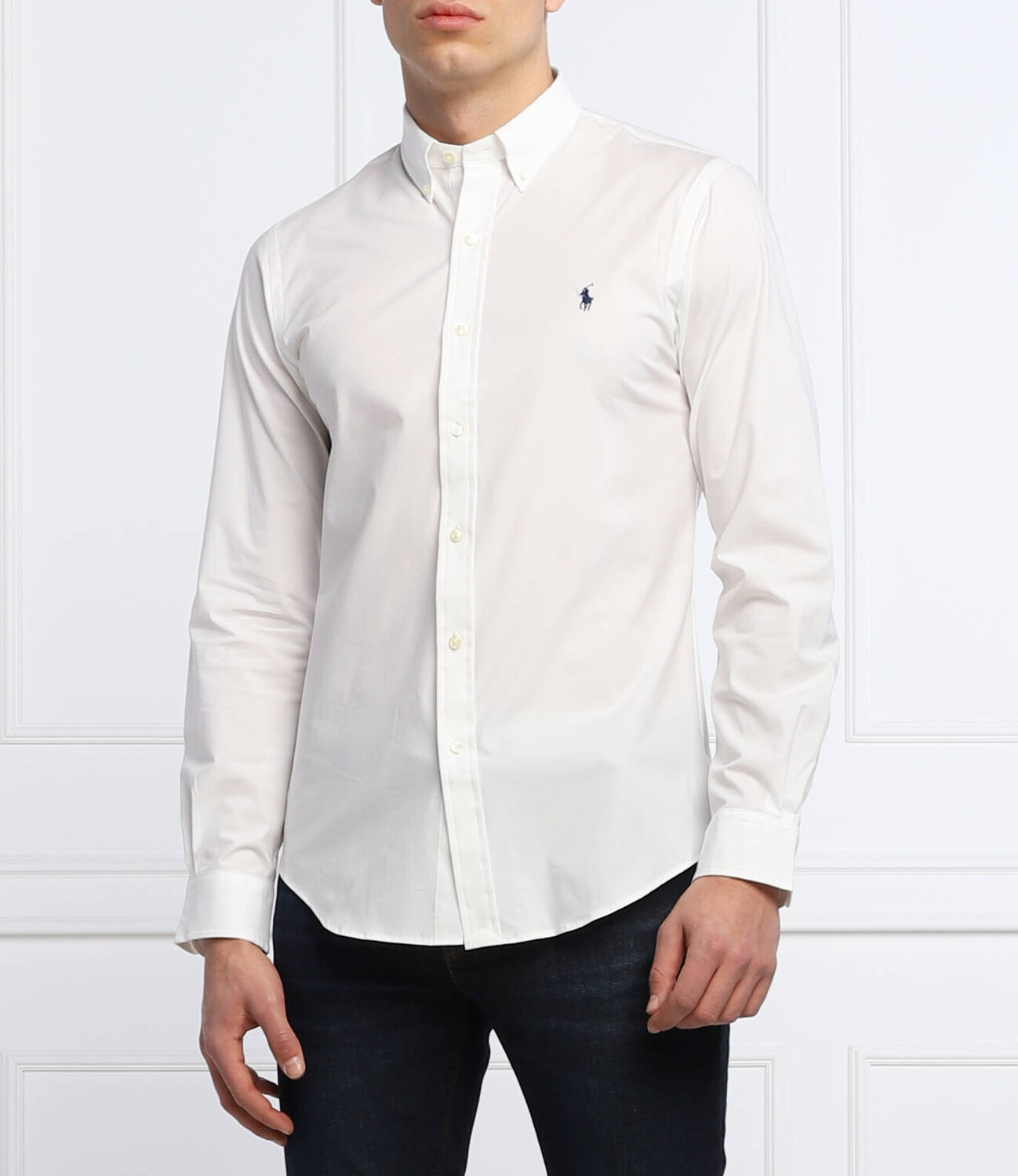 

Рубашка POLO RALPH LAUREN Slim Fit, белый