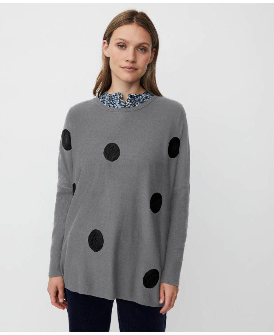 

Женский вязаный джемпер с длинными рукавами и круглым вырезом Masai Copenhagen, M. Grey mel.