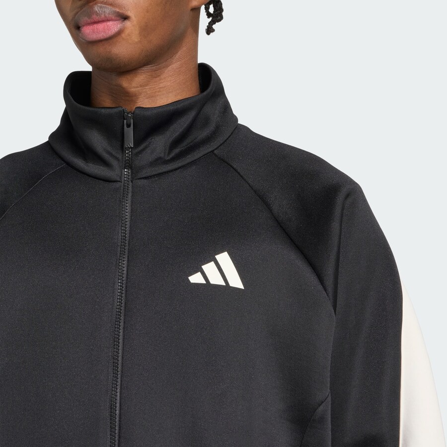 Спортивная толстовка с капюшоном на молнии ADIDAS SPORTSWEAR Stadium, черный — фото 4