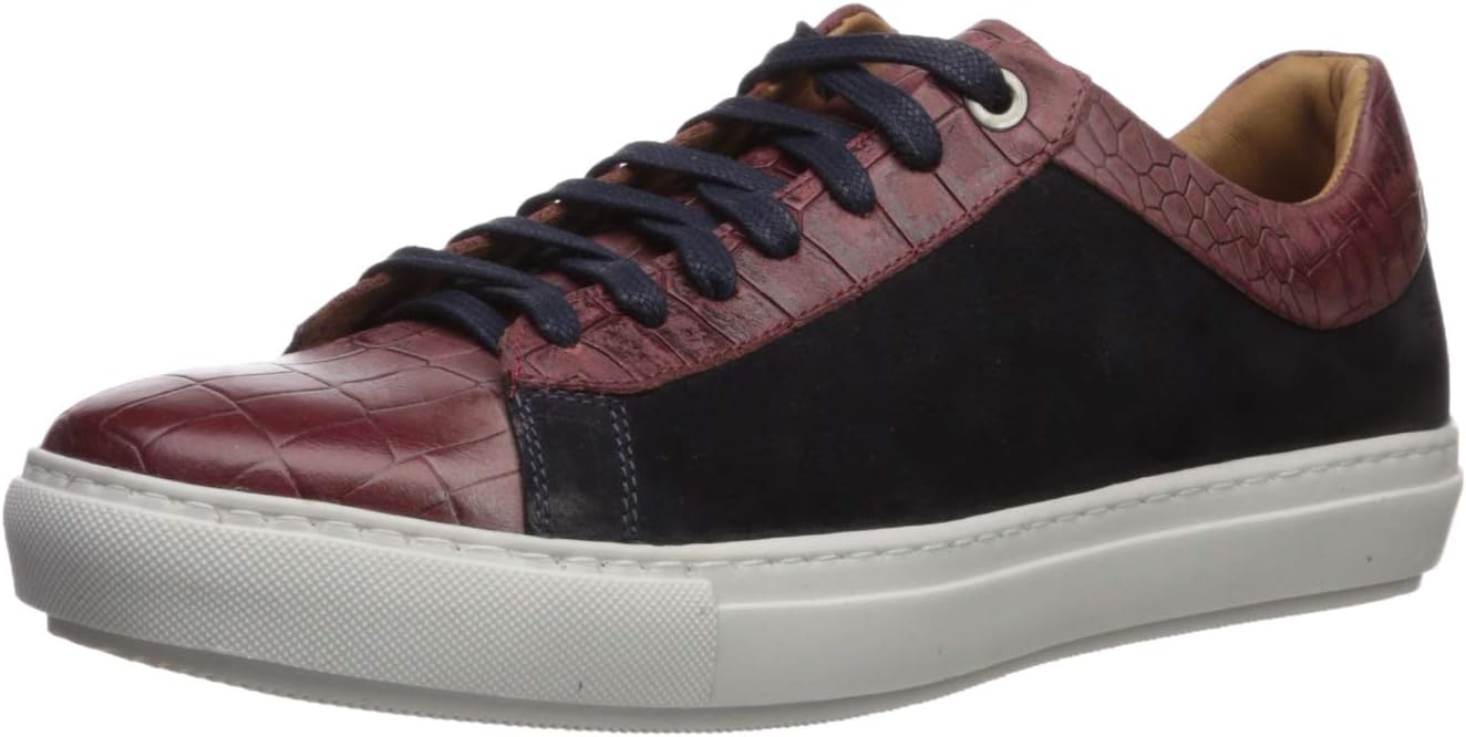 

Мужские кожаные роскошные и утонченные кроссовки на шнуровке Brothers United, темно-синий