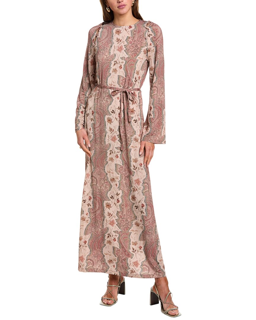 

AllSaints Susannah платье макси каскадное All Saints, бежевый