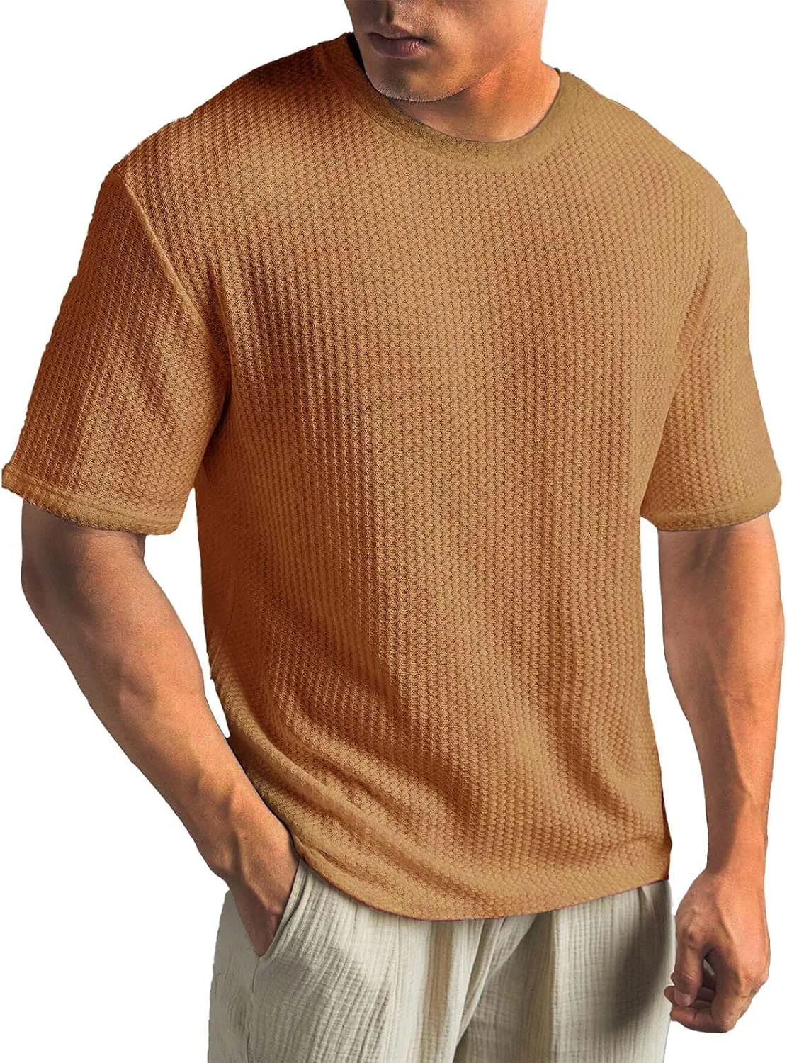 

Футболка Muscle Knit с коротким рукавом и круглым вырезом xoxingysm