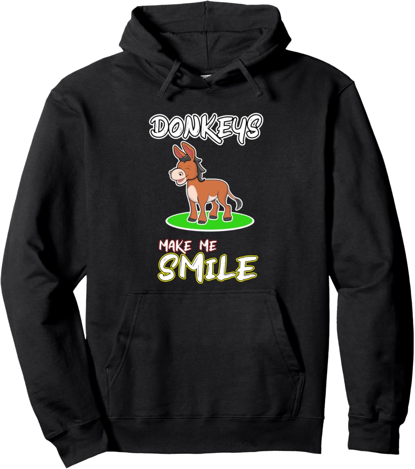 

Толстовка, Улыбающийся ослик, милый ослик в толстовке Ironic Baby Donkey Quotes, черный