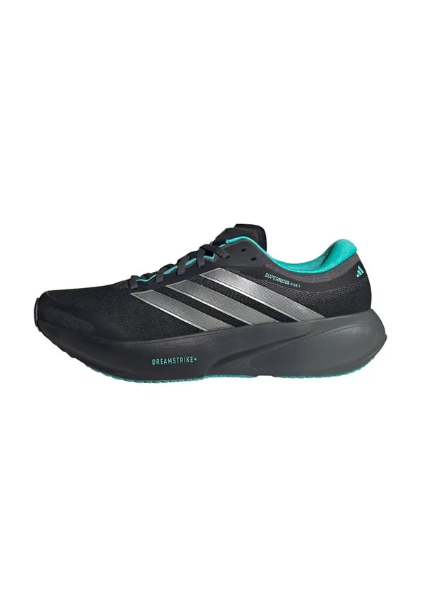 Кроссовки для бега по шоссе supernova rise Adidas Performance, Core Black/Silver Metallic/Semi Mint Rush
