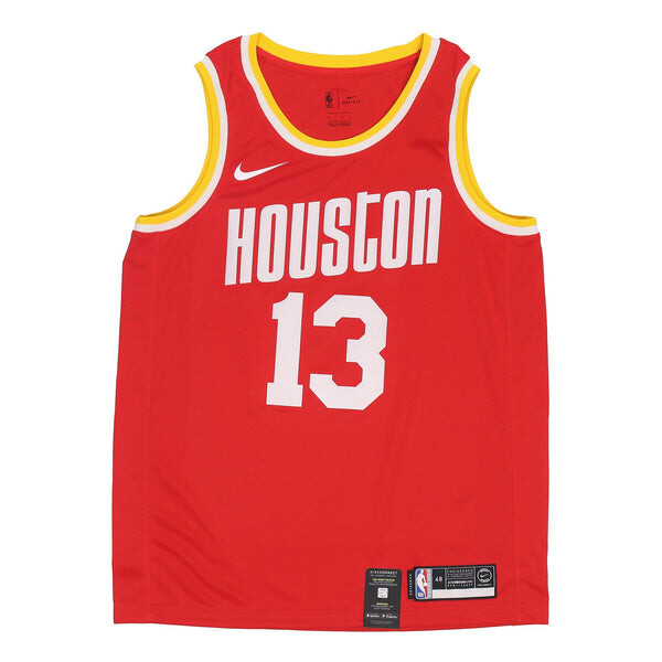 

Спортивная футболка men's nba retro basketball jersey/vest houston rockets james harden no. 13 red Nike, красный