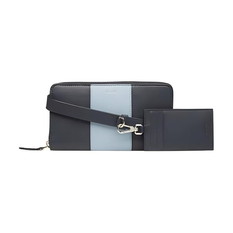 

BALLY Сумка-держатель для карт из коровьей кожи, мужской, черного и синего цветов, небольшого размера