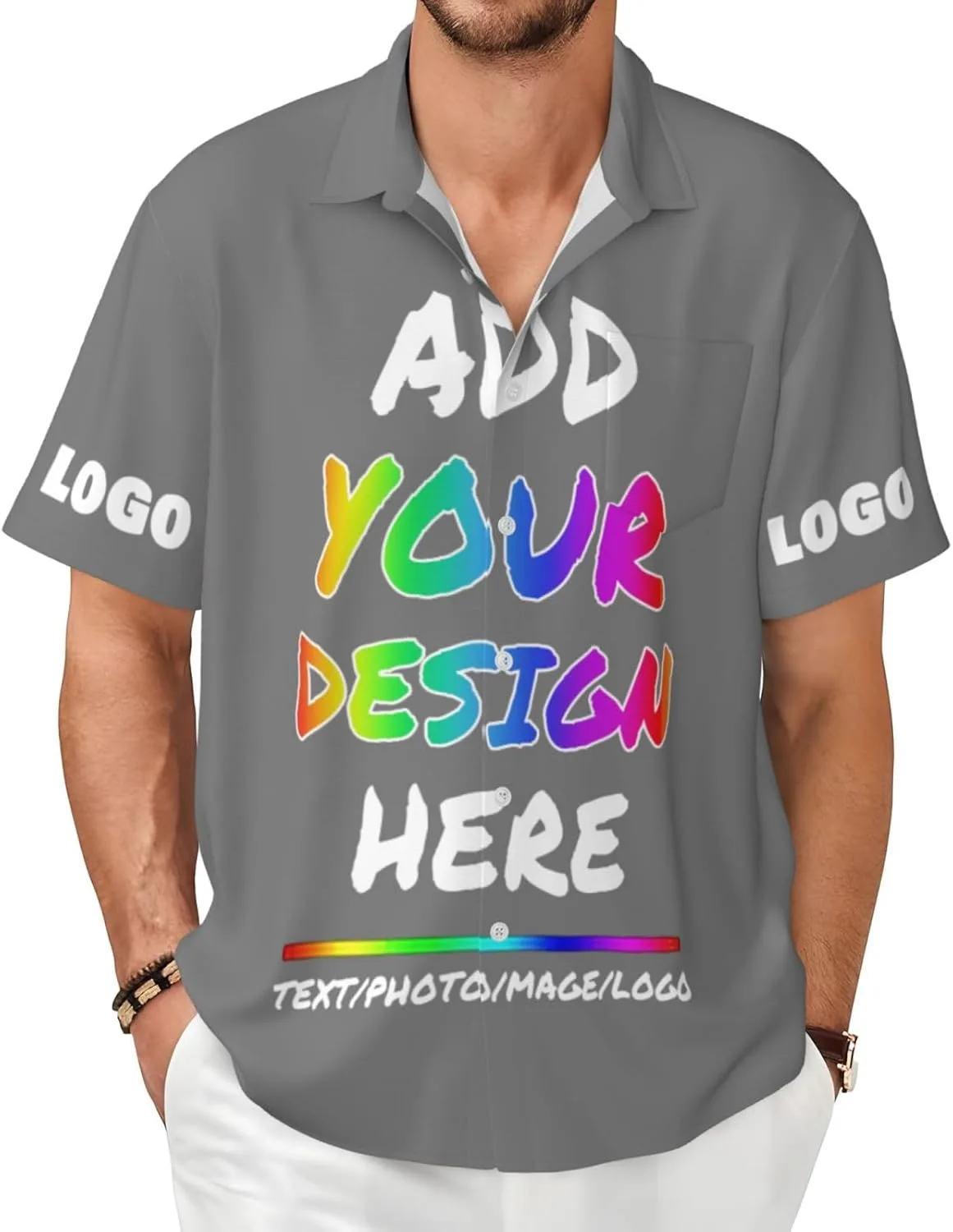 

Кастомная футболка с пуговицами Dewckte