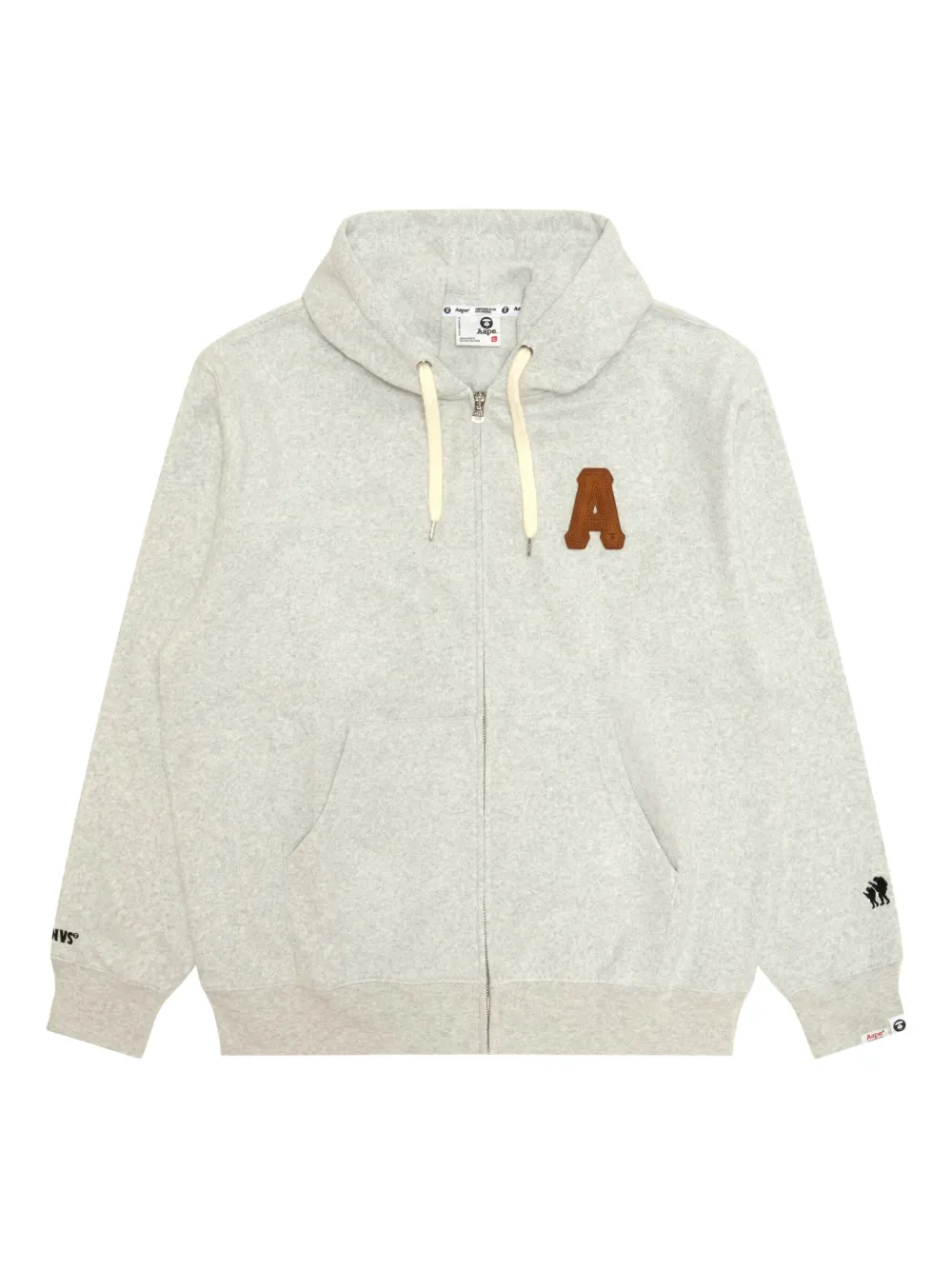 

Толстовка на молнии с нашивками AAPE BY *A BATHING APE, серый