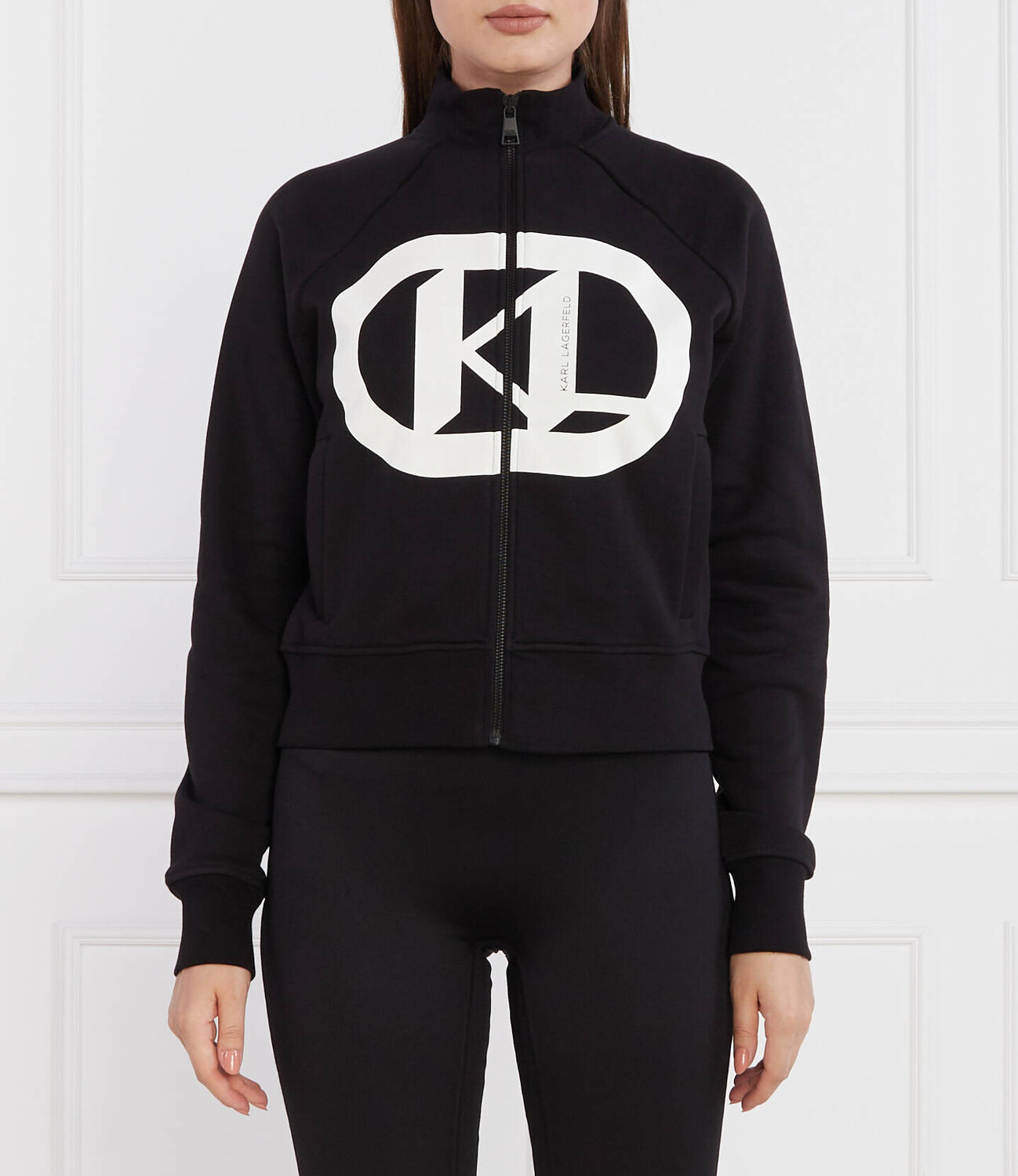 

Толстовка Karl Lagerfeld kl logo zip up Regular Fit, черный