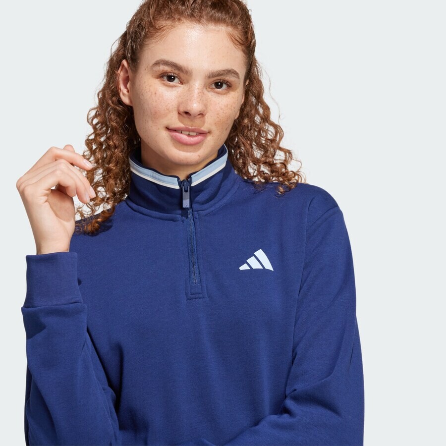 Свитер с капюшоном на молнии ADIDAS SPORTSWEAR Athletic Sweatshirt Essentials, цвет light blue/dark blue — фото 4