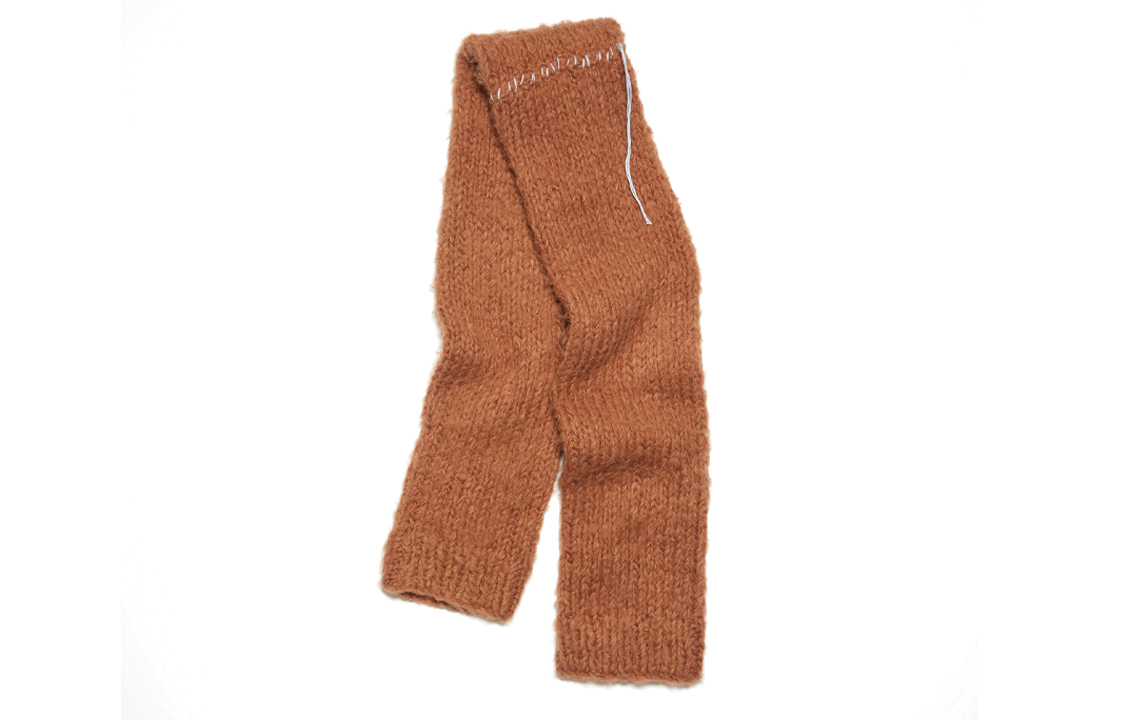 

Acne Studios Вязаный шарф мужской коричневый, Brown