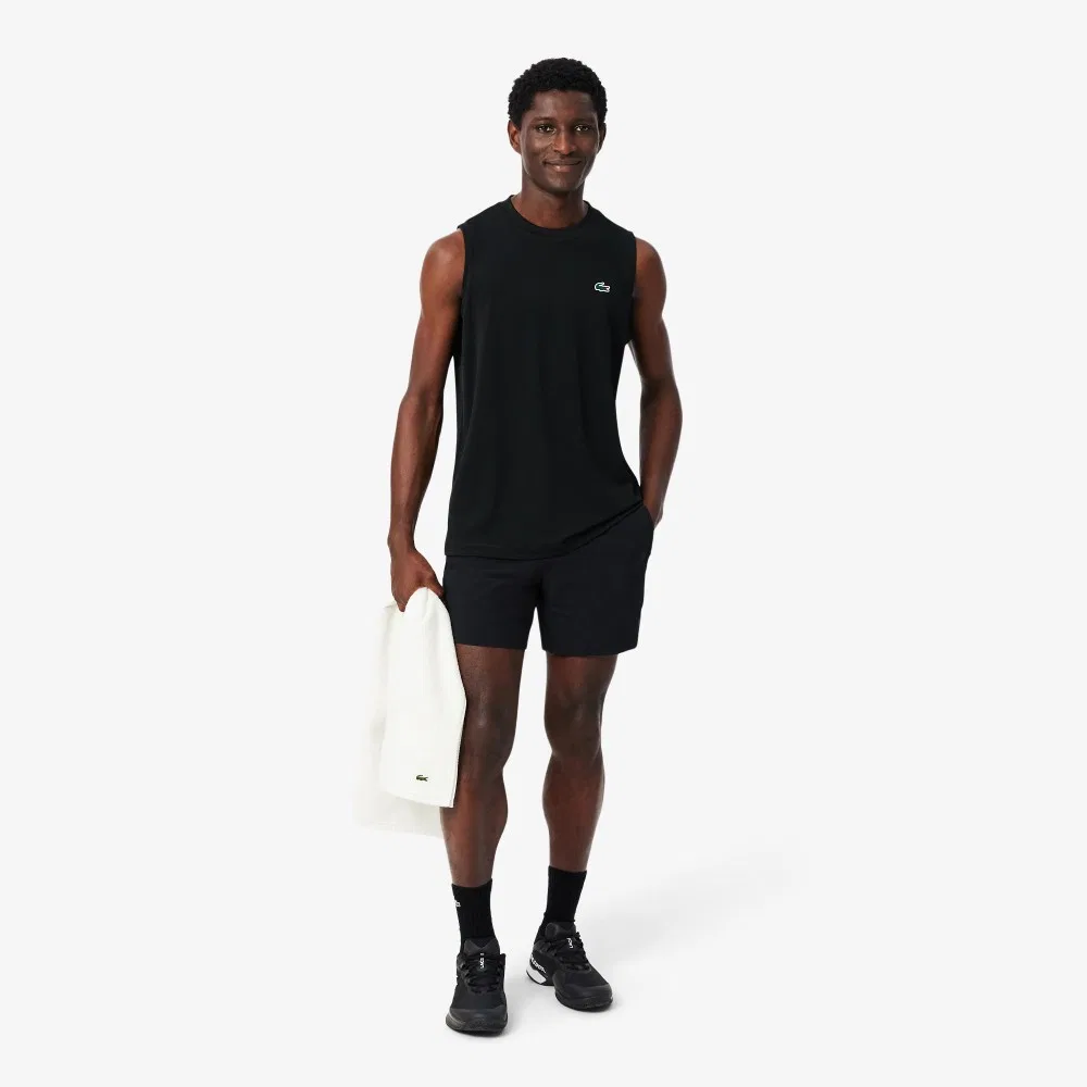Мужские чёрные шорты Premium Essential Woven от Lacoste