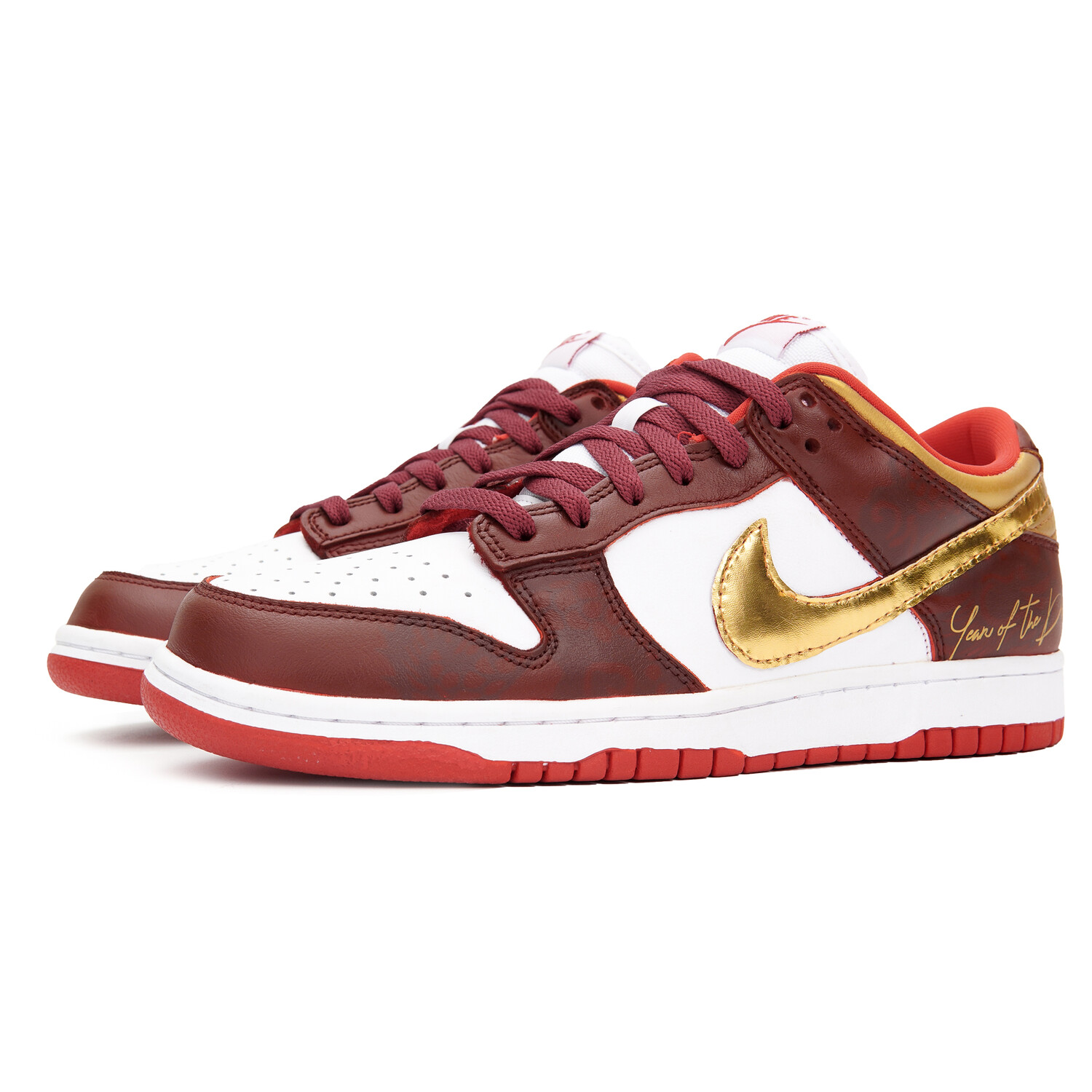 

Кроссовки Nike Dunk Skateboard Shoes Men Low-Top Red Gold