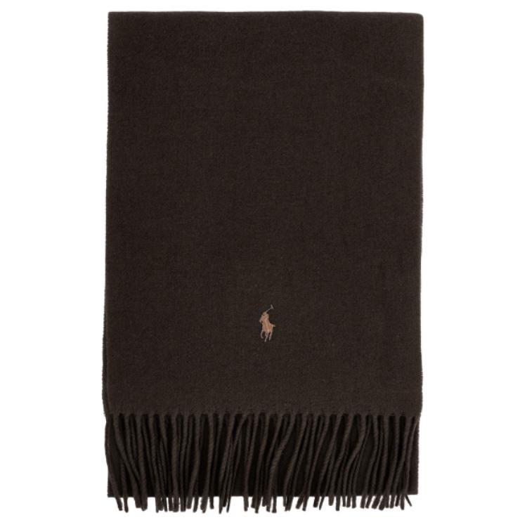 

Polo Ralph Lauren Шарф из шерсти и переработанной шерсти унисекс коричневый