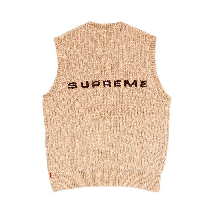 Свитер Supreme Chenille Sweater Vest Beige, желто-коричневый — фото 2