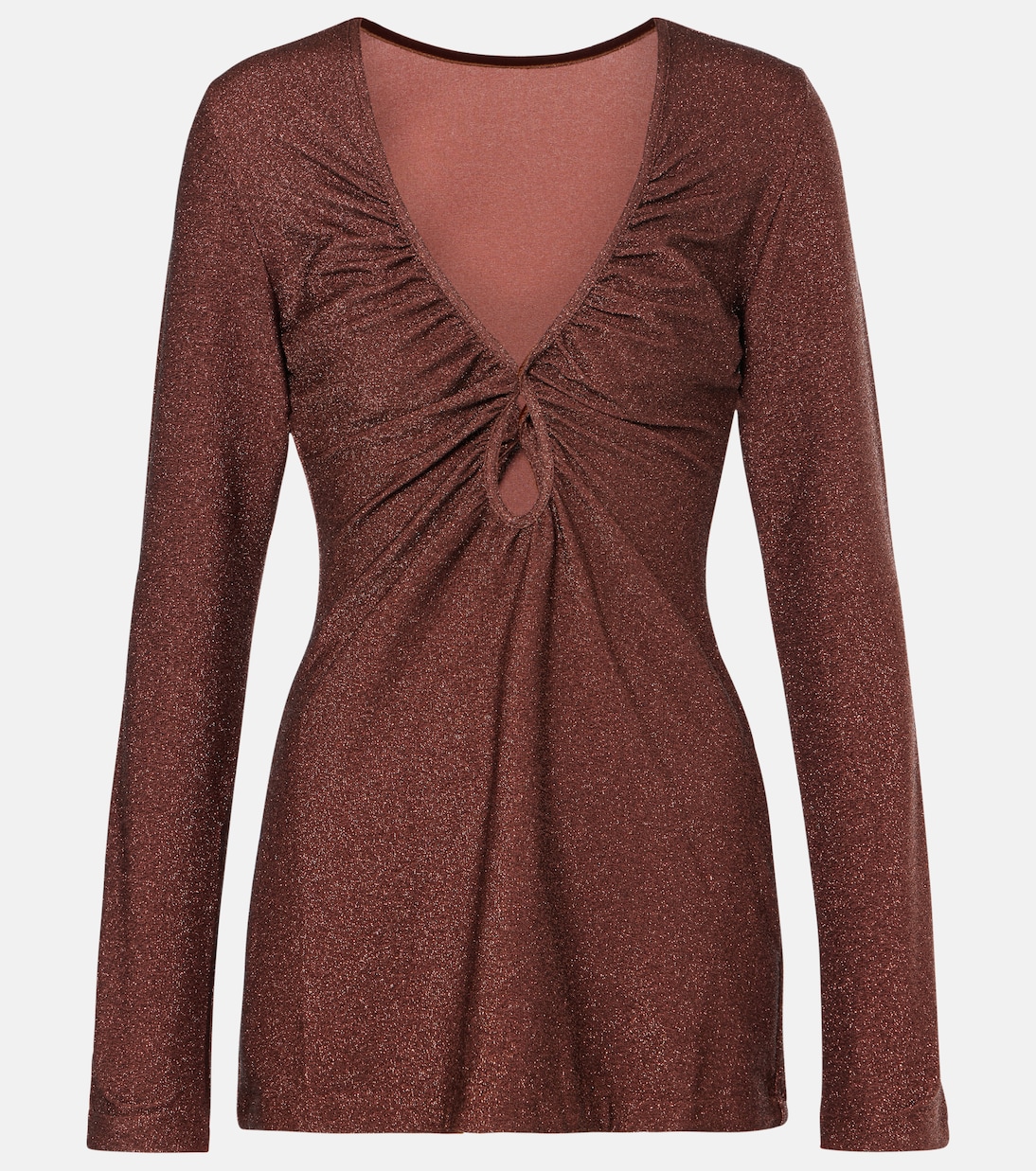 

Топ с вырезом из ламе Johanna Ortiz, Bronce