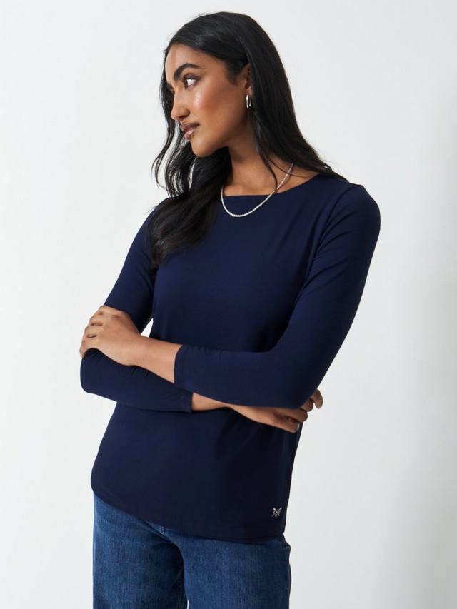 

Мягкий модальный топ Crew Clothing, цвет Navy Blue