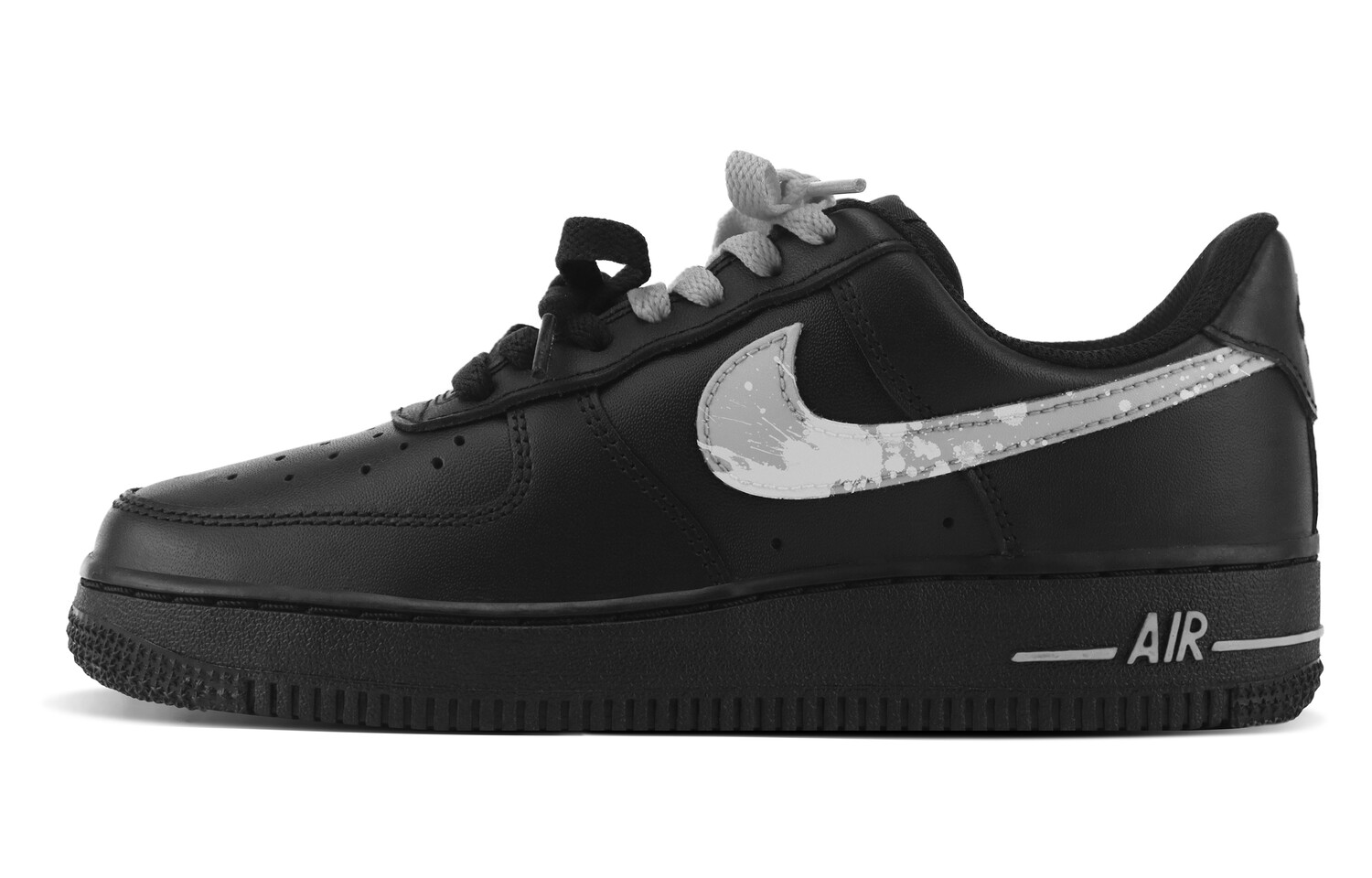 

Кроссовки Nike Air Force 1 Skateboarding Shoes Women's Low-top Black/grey, черный