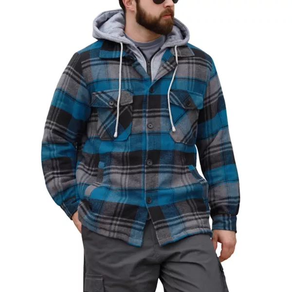 

Мужская фланелевая рубашка-куртка с подкладкой из шерпы Victory Outfitters, цвет dark teal