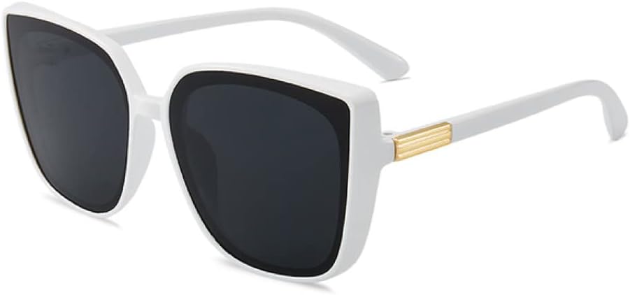 

Женские солнцезащитные очки «кошачий глаз» в винтажном стиле, черные зеркальные, модные, с большой оправой, стильные, сексуальные, с защитой от ультрафиолета UV400 MTZJH, White