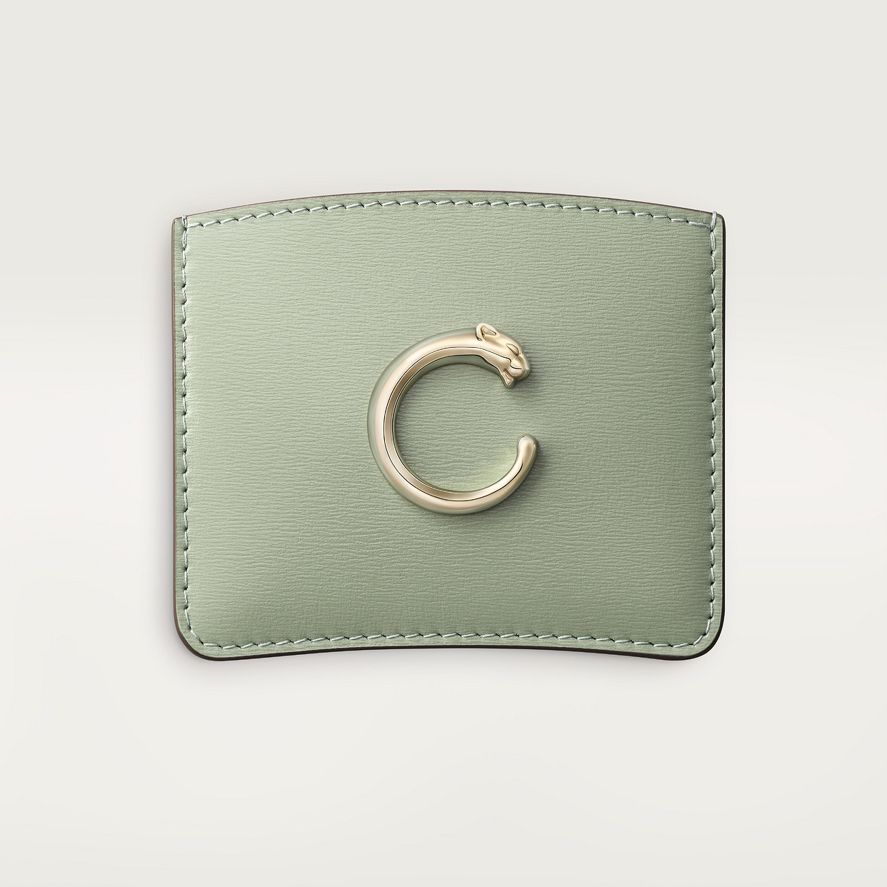 

Картхолдер Cartier Porte-cartes simple, Panthère C de Cartier, телячья кожа зернистого цвета