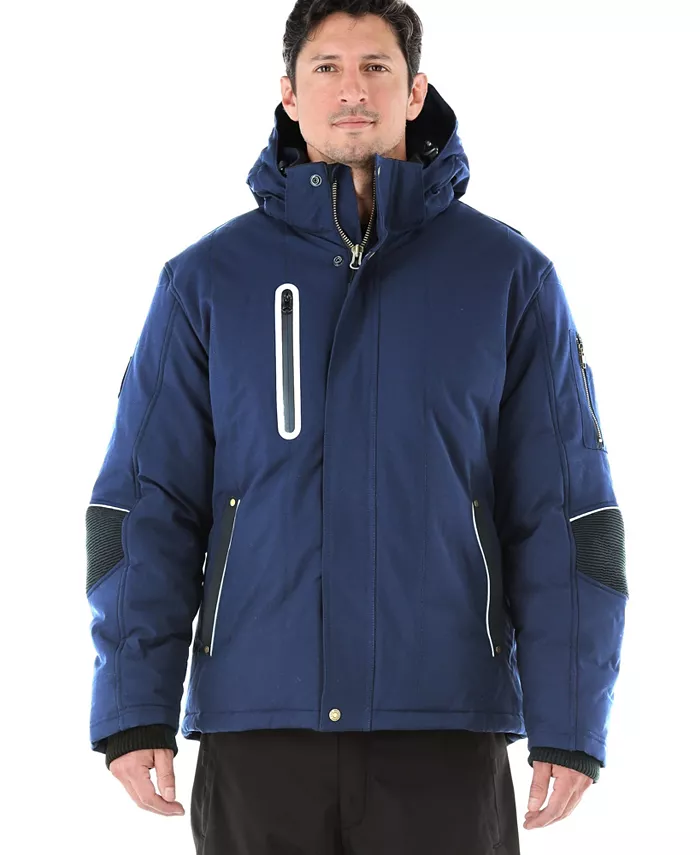 

Большая и высокая 54 Gold Hooded Utility Jacket - утепленная, Waterproof и прочная рабочая одежда Refrigiwear, синий