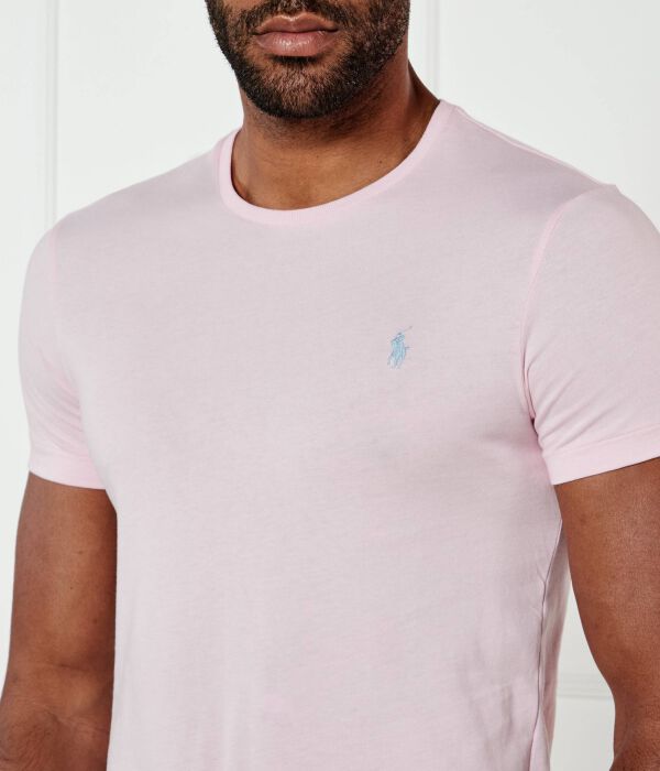 Футболка Polo Ralph Lauren Slim Fit, розовый — фото 4