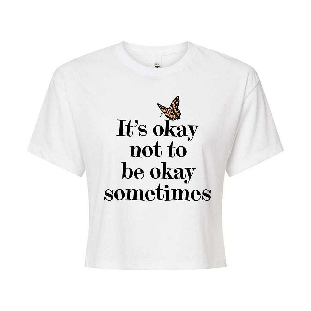 

Укороченная футболка для юниоров «Ook Not To Be Ok» Licensed Character, белый