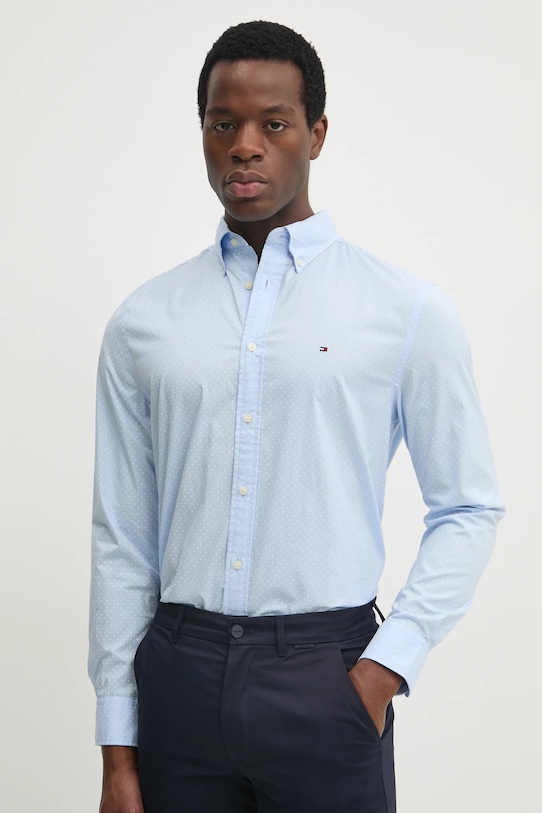 

Хлопковая рубашка Tommy Hilfiger, синий