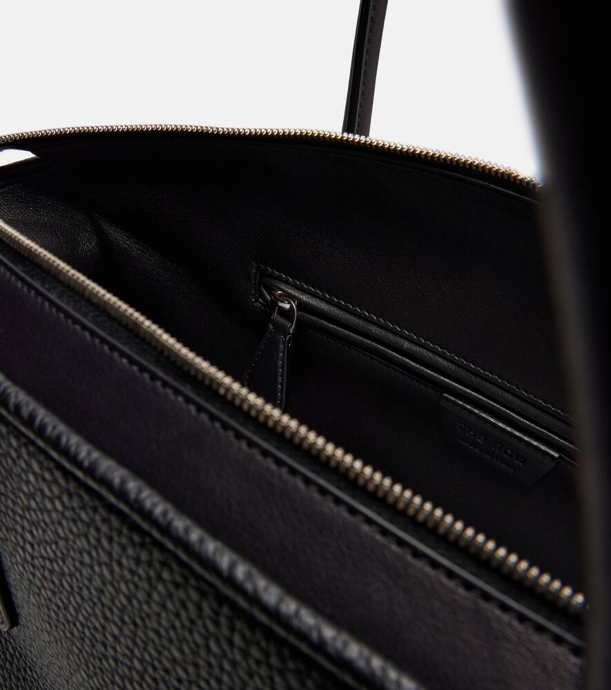 Кожаная дорожная сумка Duffel The Row, Black/Black Ans — фото 3