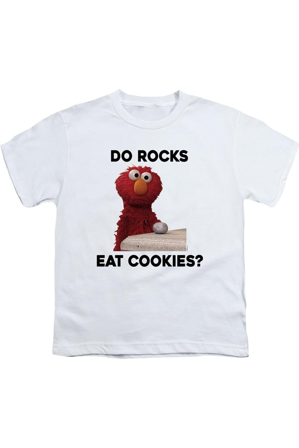 

Футболка с коротким рукавом для детей "Sesame Street - Камни едят печенье" Gildan, белый