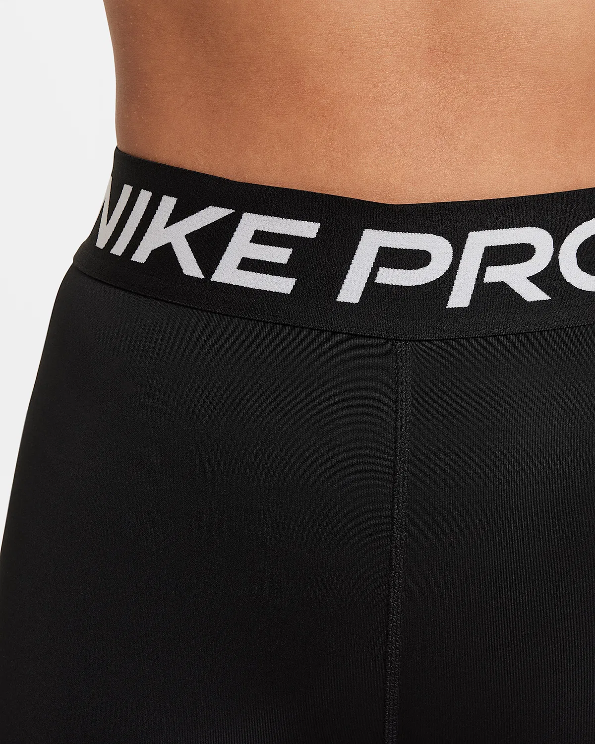 Детские леггинсы Nike Pro Dri-FIT для девочек, Black/White — фото 3