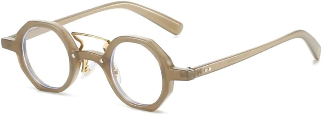 

Ретро-солнцезащитные очки для женщин, маленькие, многоугольные, круглые, модные, с двойной перемычкой, в стиле панк, мужские, с заклепками, прозрачные, градиентные, UV400 TKKTLLT, Jelly Tea Clear